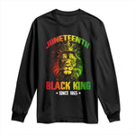 Juneteenth Black King Since 1865 Lion Crown Long Sleeve Shirt