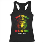 Juneteenth Black King Since 1865 Lion Crown Racerback Tank Top