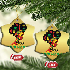 Happy Kwanzaa Christmas Ornament Nguzo Saba Symbols The 7 Principles Of Kwanzaa African Holiday