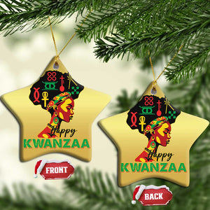 Happy Kwanzaa Christmas Ornament Nguzo Saba Symbols The 7 Principles Of Kwanzaa African Holiday