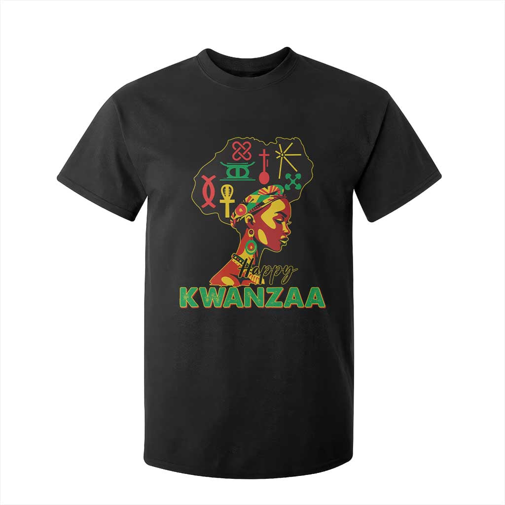 Happy Kwanzaa T Shirt For Kid Nguzo Saba Symbols The 7 Principles Of Kwanzaa African Holiday