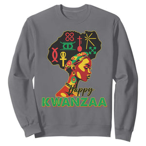 Happy Kwanzaa Sweatshirt Nguzo Saba Symbols The 7 Principles Of Kwanzaa African Holiday