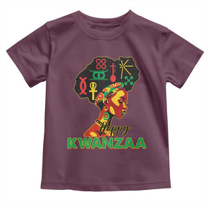 Happy Kwanzaa Toddler T Shirt Nguzo Saba Symbols The 7 Principles Of Kwanzaa African Holiday