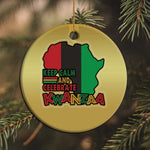 Keep Calm And Celebrate Kwanzaa Christmas Ornament African American Xmas Black Holiday