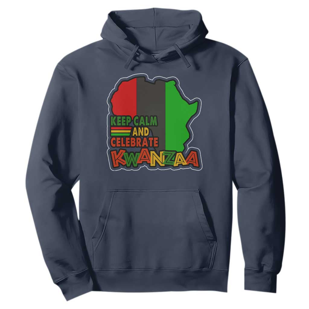 Keep Calm And Celebrate Kwanzaa Hoodie African American Christmas Black Holiday