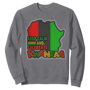 Keep Calm And Celebrate Kwanzaa Sweatshirt African American Christmas Black Holiday