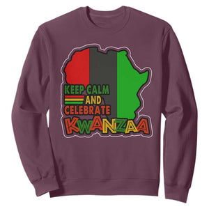 Keep Calm And Celebrate Kwanzaa Sweatshirt African American Christmas Black Holiday