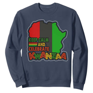 Keep Calm And Celebrate Kwanzaa Sweatshirt African American Christmas Black Holiday