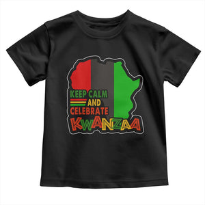 Keep Calm And Celebrate Kwanzaa Toddler T Shirt African American Christmas Black Holiday