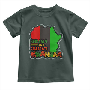 Keep Calm And Celebrate Kwanzaa Toddler T Shirt African American Christmas Black Holiday