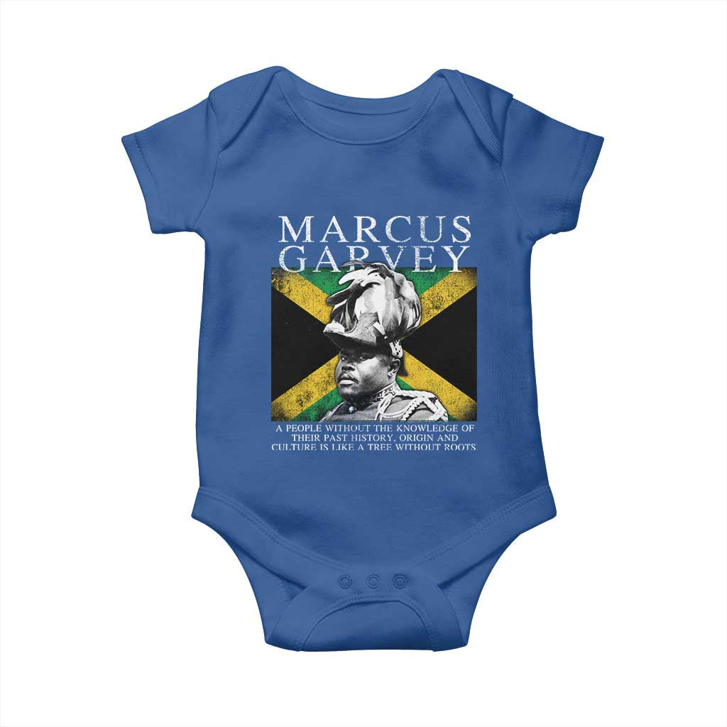 Marcus Garvey Inspirational Quote Baby Onesie A People Without The Knowledge Of Their Past History Origin And Culture Jamaican Flag