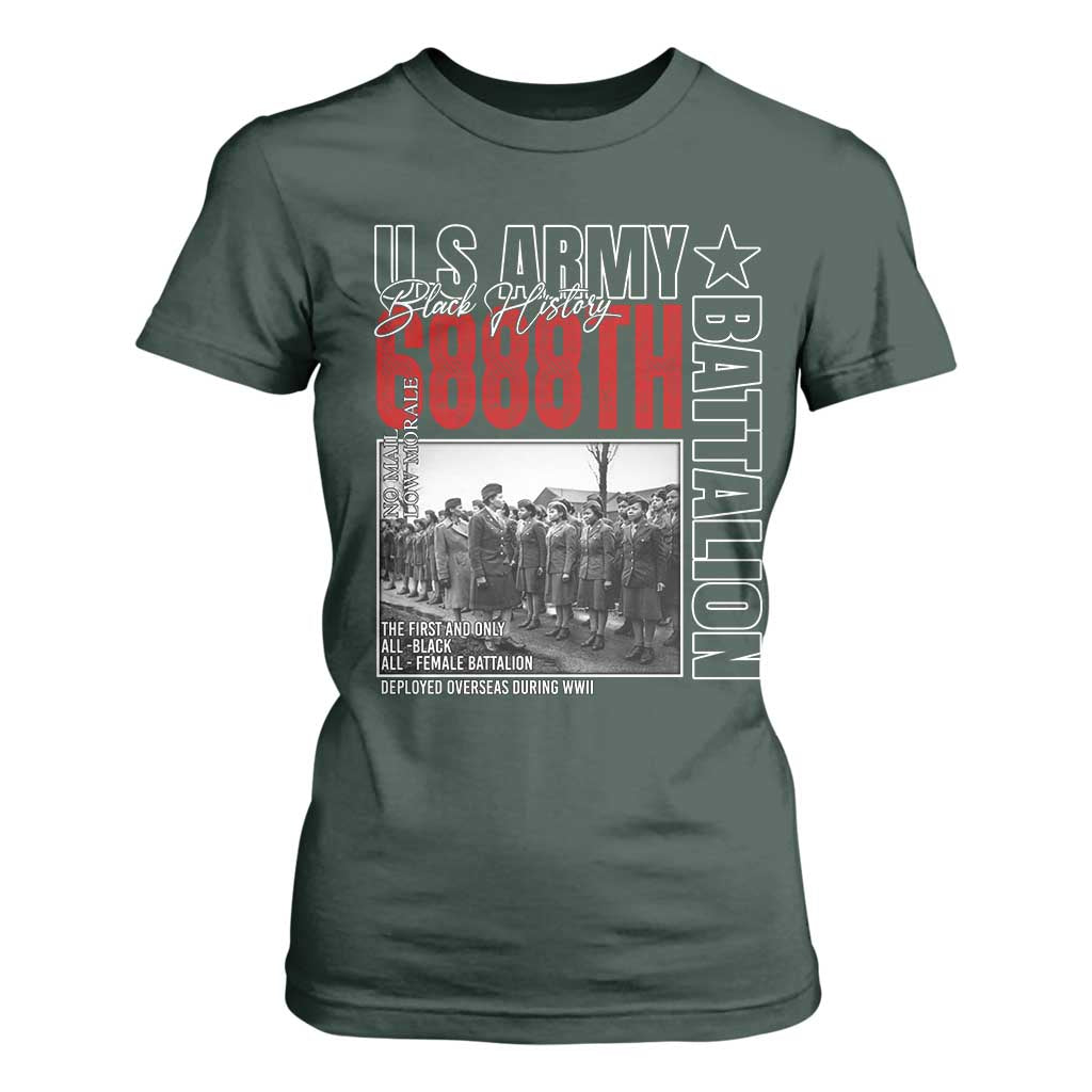 6888th Battalion T Shirt For Women The First And Only All Black Female Battalion Black History