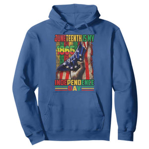 Juneteenth Is My Independence Day Hoodie Black Pride American Flag