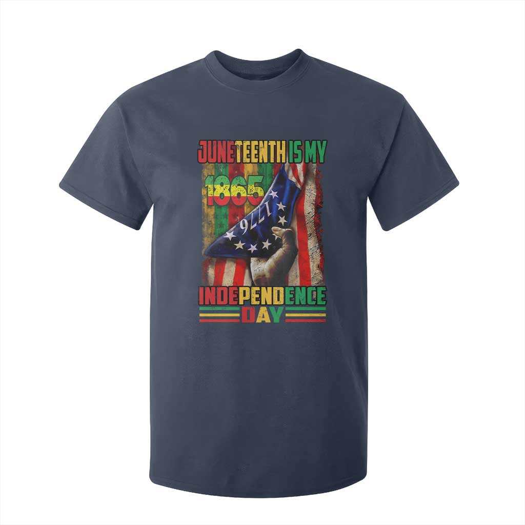 Juneteenth Is My Independence Day T Shirt For Kid Black Pride American Flag