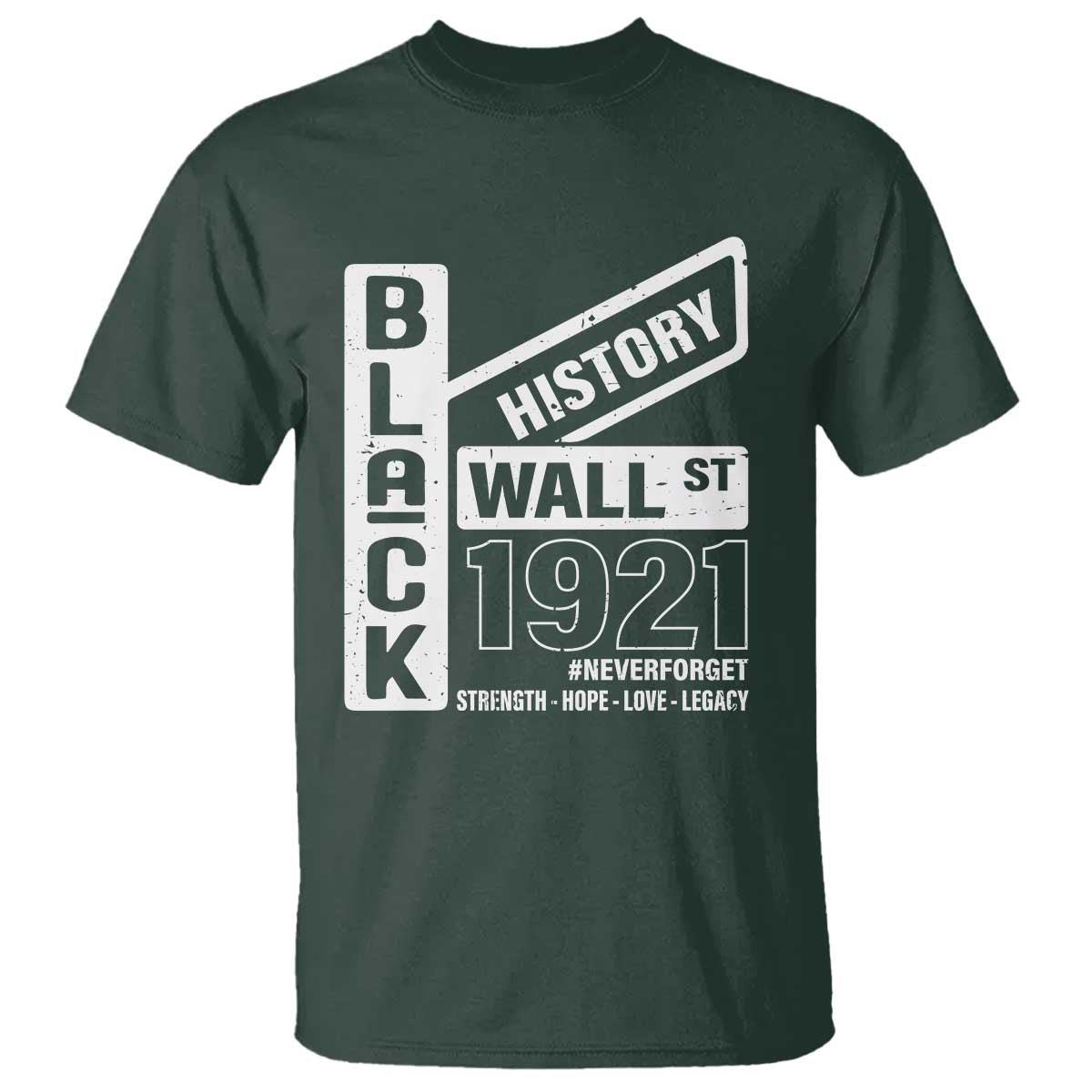 Never Forget Black Wall Street 1921 T Shirt Tulsa Black History Month African American Heritage