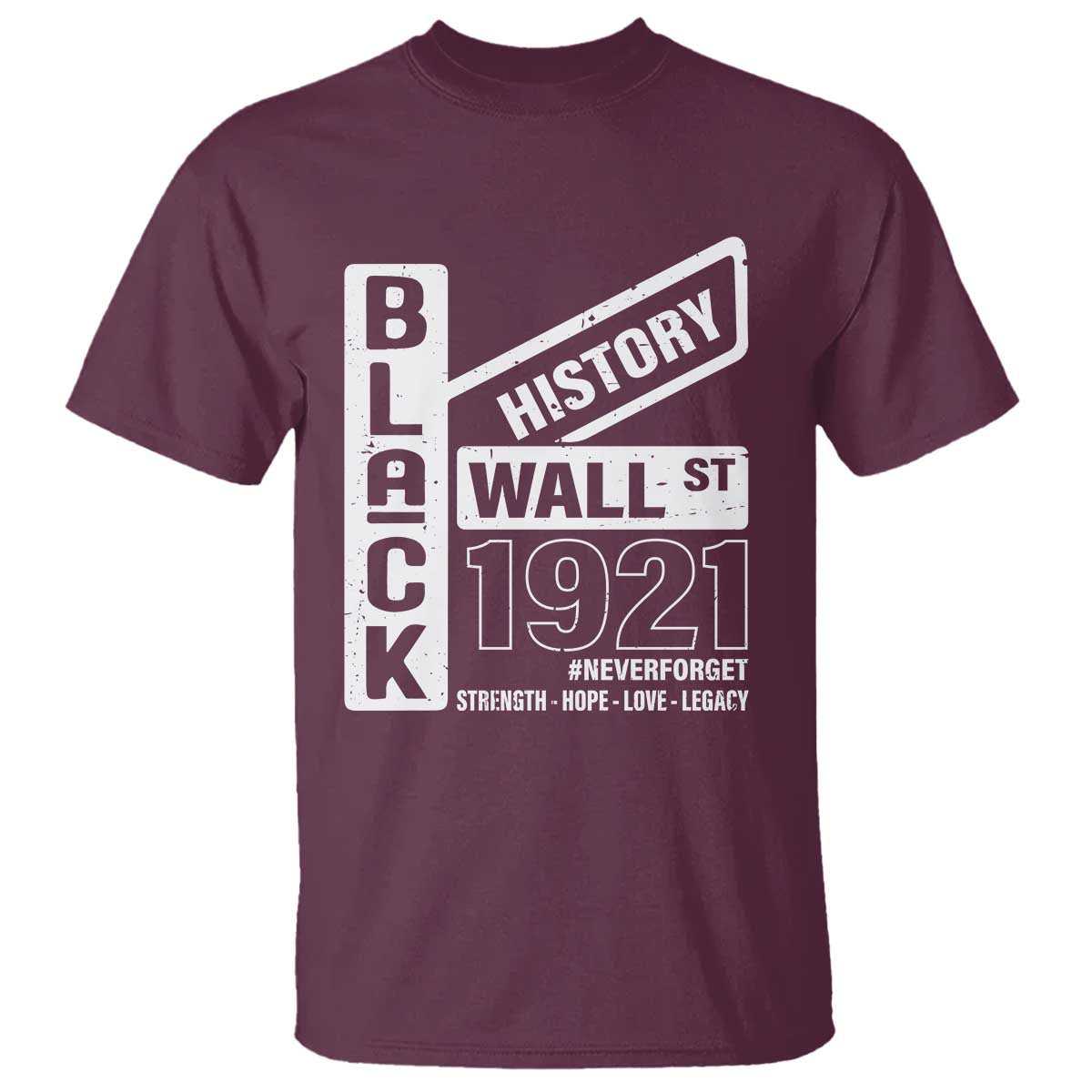 Never Forget Black Wall Street 1921 T Shirt Tulsa Black History Month African American Heritage