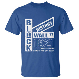 Never Forget Black Wall Street 1921 T Shirt Tulsa Black History Month African American Heritage