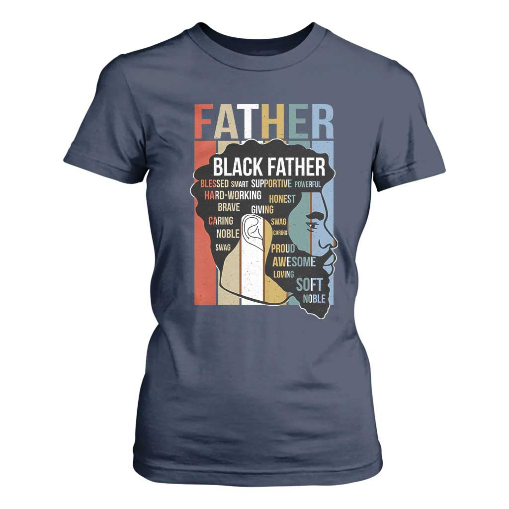 African American Black Father T Shirt For Women Fathers Day Juneteenth