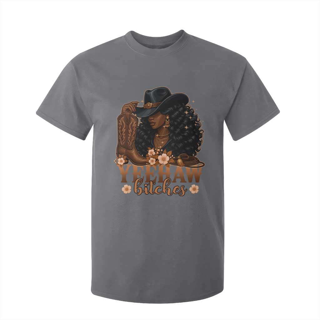 Funny African American Cowgirl Yeehaw Bitches T Shirt For Kid