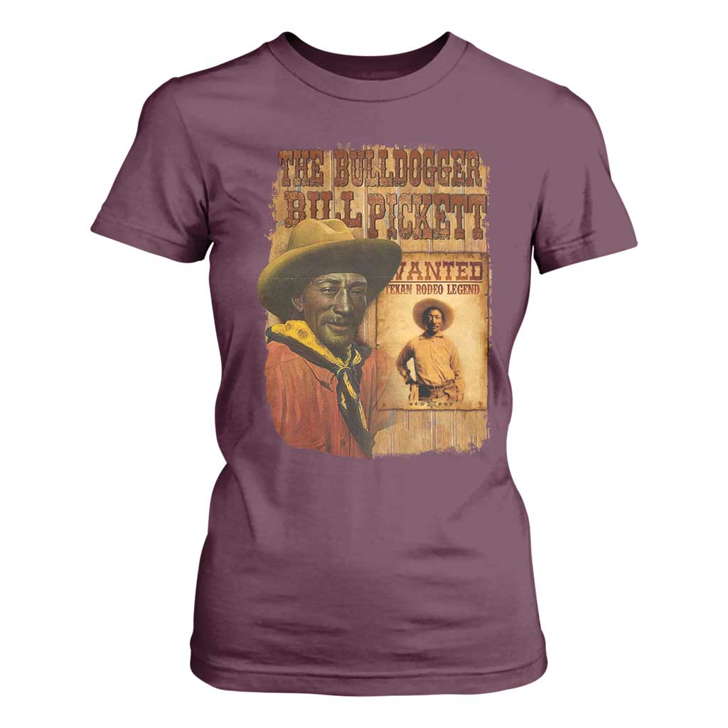 The Bulldogger Bill Pickett T Shirt For Women Texan Rodeo Legend
