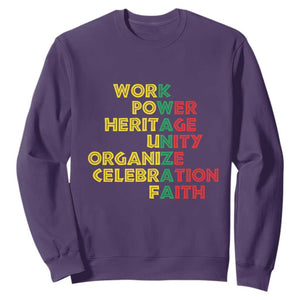 Kwanzaa Sweatshirt Work Power Heritage Unity Organize Celebration Faith Christmas African American