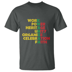 Kwanzaa T Shirt Work Power Heritage Unity Organize Celebration Faith Christmas African American