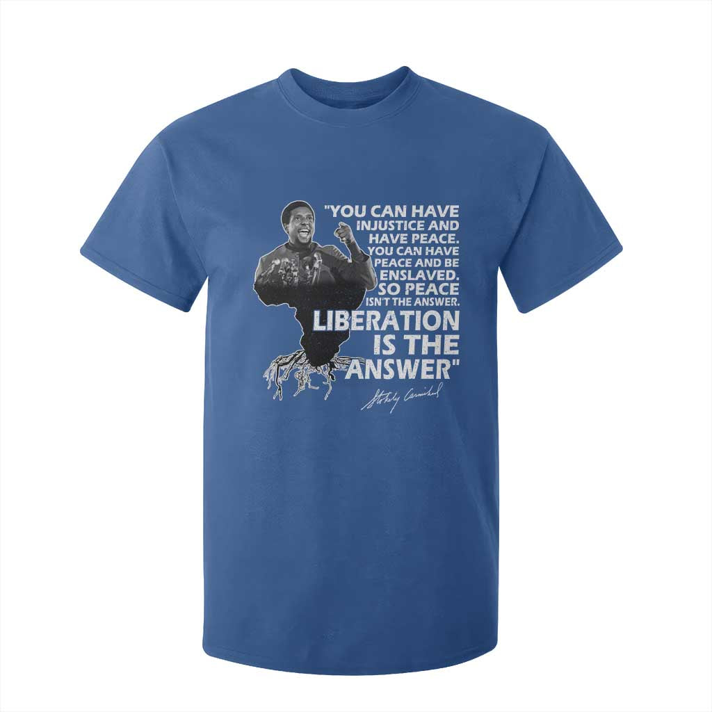 Stokely Carmichael Quote T Shirt For Kid You Can Have Injustice And Have Peace And Be Enslaved Black History Month