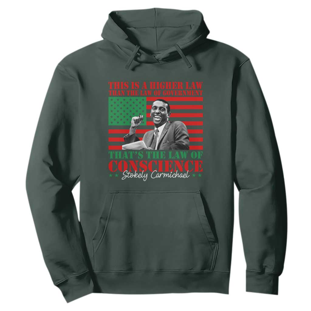 Stokely Carmichael Hoodie That's The Law Of Conscience American Flag
