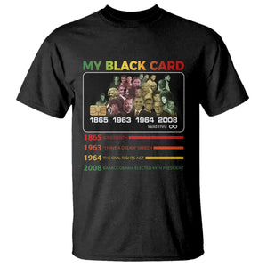 Black History T Shirt My Black Card Greatest African American Leaders
