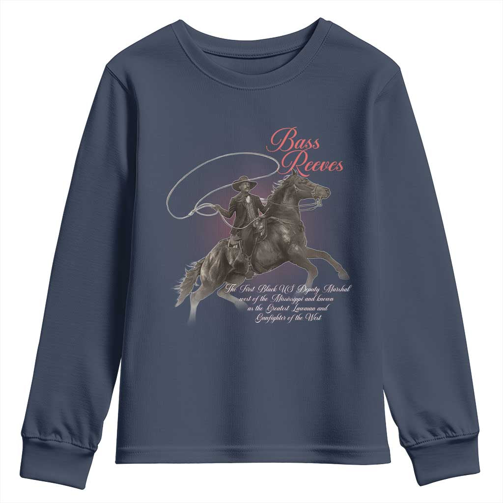 Bass Reeves Youth Sweatshirt African American Cowboy Marshal Black History Month TS11