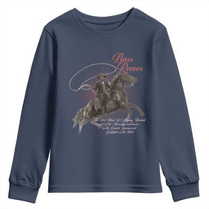 Bass Reeves Youth Sweatshirt African American Cowboy Marshal Black History Month TS11