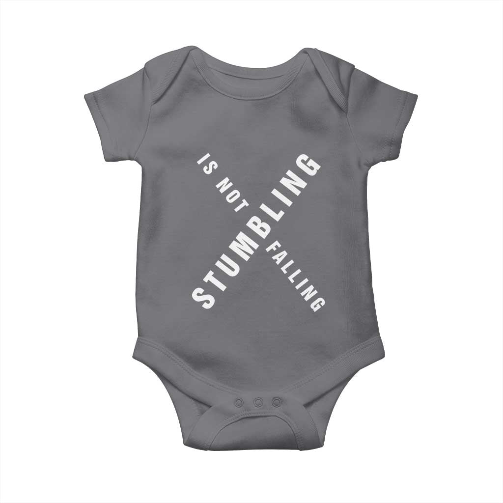 Malcolm X Stumbling Is Not Falling Baby Onesie Black History Month African American Pride