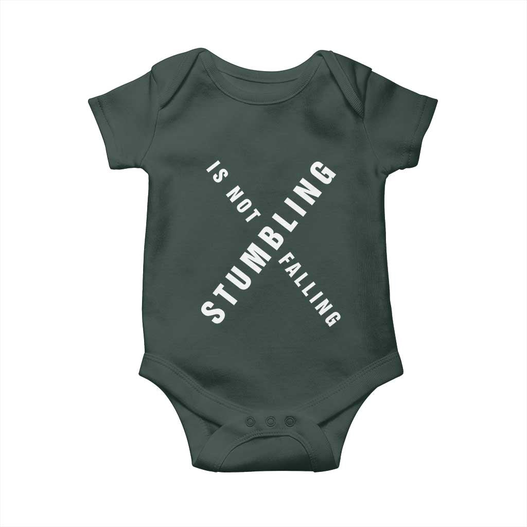 Malcolm X Stumbling Is Not Falling Baby Onesie Black History Month African American Pride
