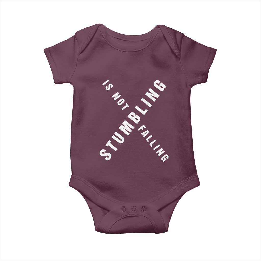 Malcolm X Stumbling Is Not Falling Baby Onesie Black History Month African American Pride