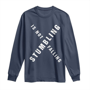 Malcolm X Stumbling Is Not Falling Long Sleeve Shirt Black History Month African American Pride