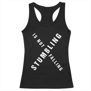 Malcolm X Stumbling Is Not Falling Racerback Tank Top Black History Month African American Pride