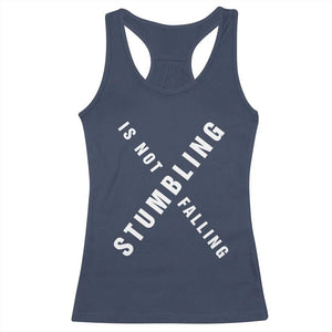 Malcolm X Stumbling Is Not Falling Racerback Tank Top Black History Month African American Pride