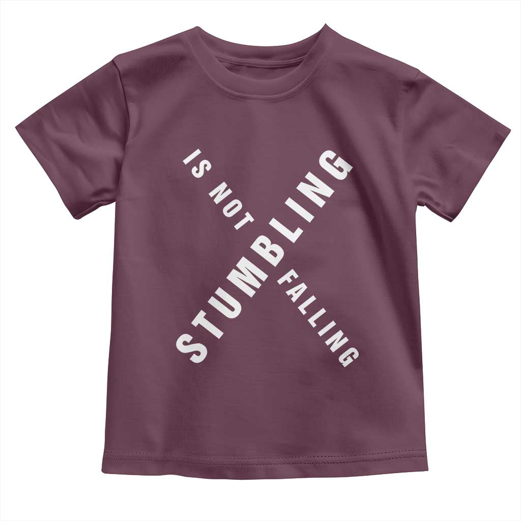 Malcolm X Stumbling Is Not Falling Toddler T Shirt Black History Month African American Pride