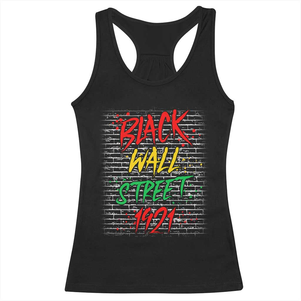 Black Wall Street 1921 Racerback Tank Top Tulsa Oklahoma Black History