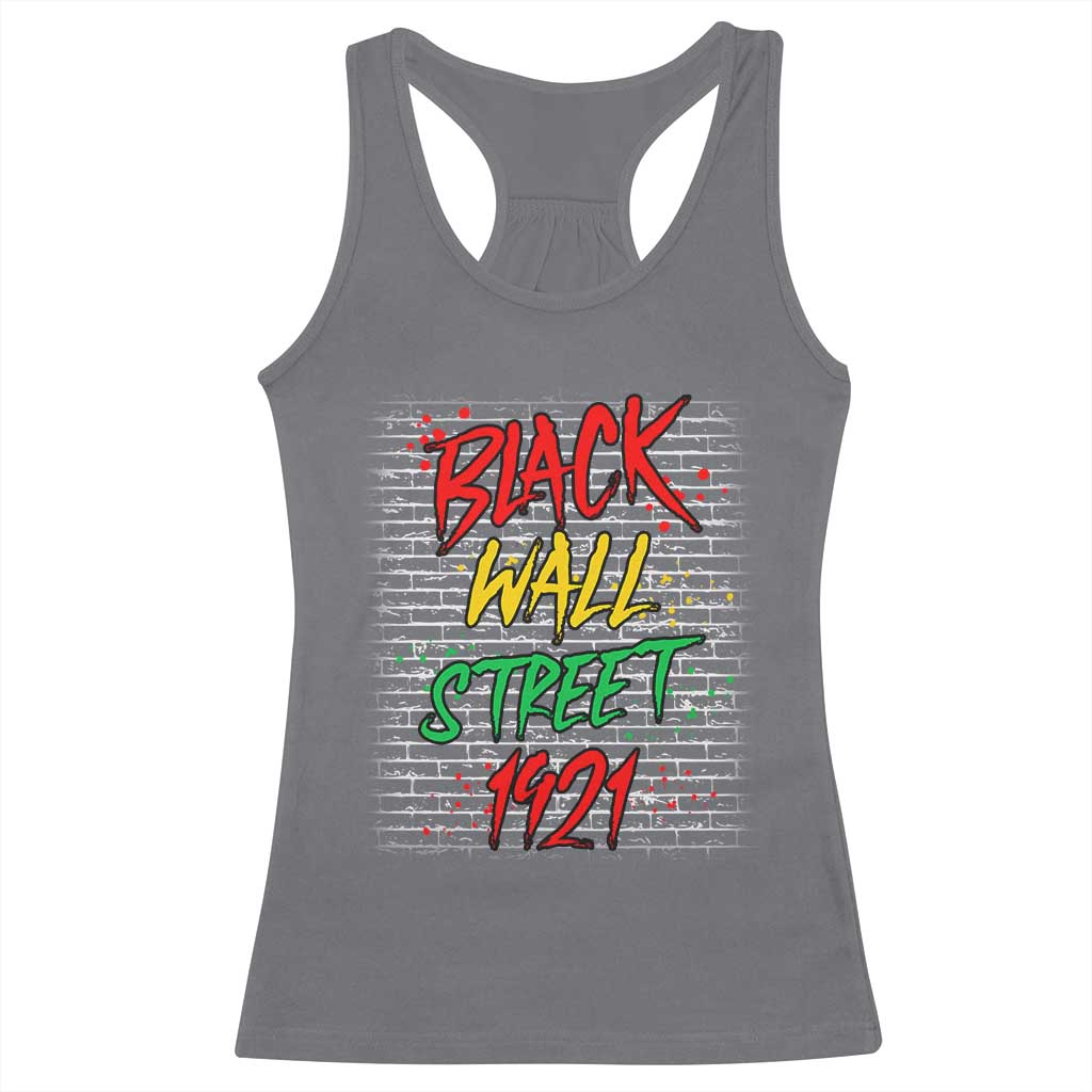 Black Wall Street 1921 Racerback Tank Top Tulsa Oklahoma Black History