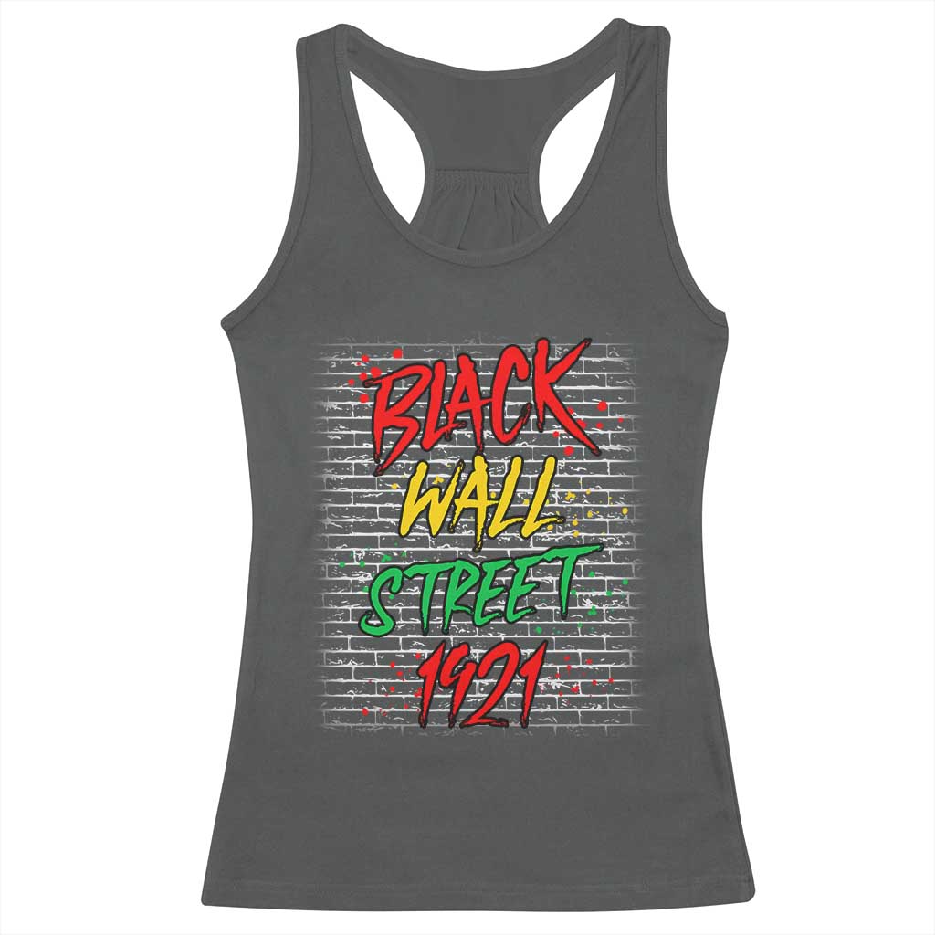 Black Wall Street 1921 Racerback Tank Top Tulsa Oklahoma Black History
