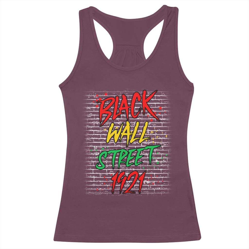 Black Wall Street 1921 Racerback Tank Top Tulsa Oklahoma Black History