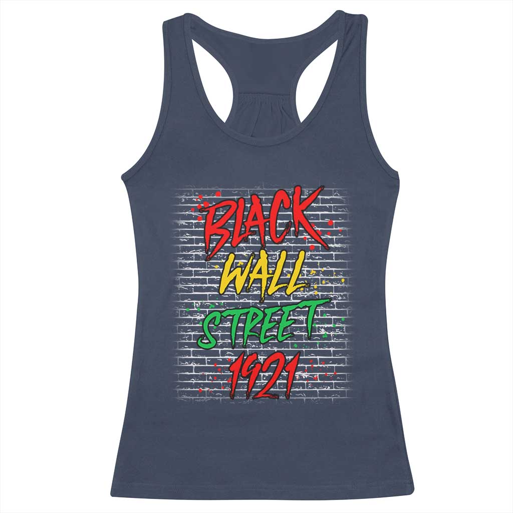 Black Wall Street 1921 Racerback Tank Top Tulsa Oklahoma Black History