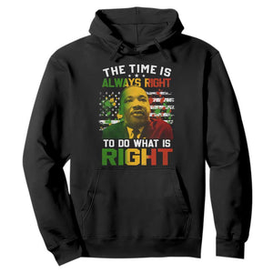 The Time Is Always Right To Do What Is Right Hoodie Martin Luther King Vintage American Flag
