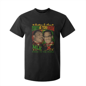 Martin Luther King And Malcolm X T Shirt For Kid Brothers In Arms Fighting Terrorism 1964 Black History Leaders