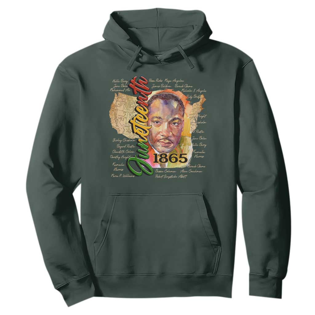 Juneteenth Hoodie Black Leaders African American Heritage 1865