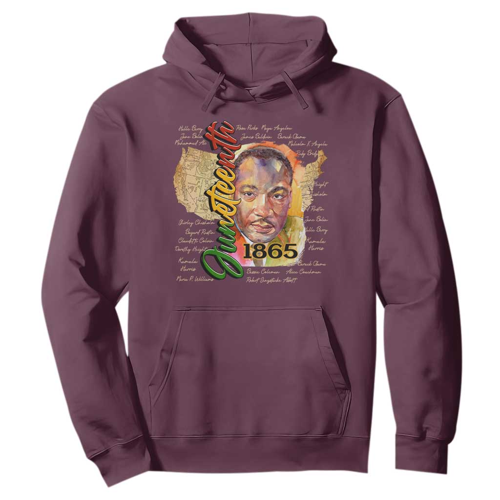 Juneteenth Hoodie Black Leaders African American Heritage 1865