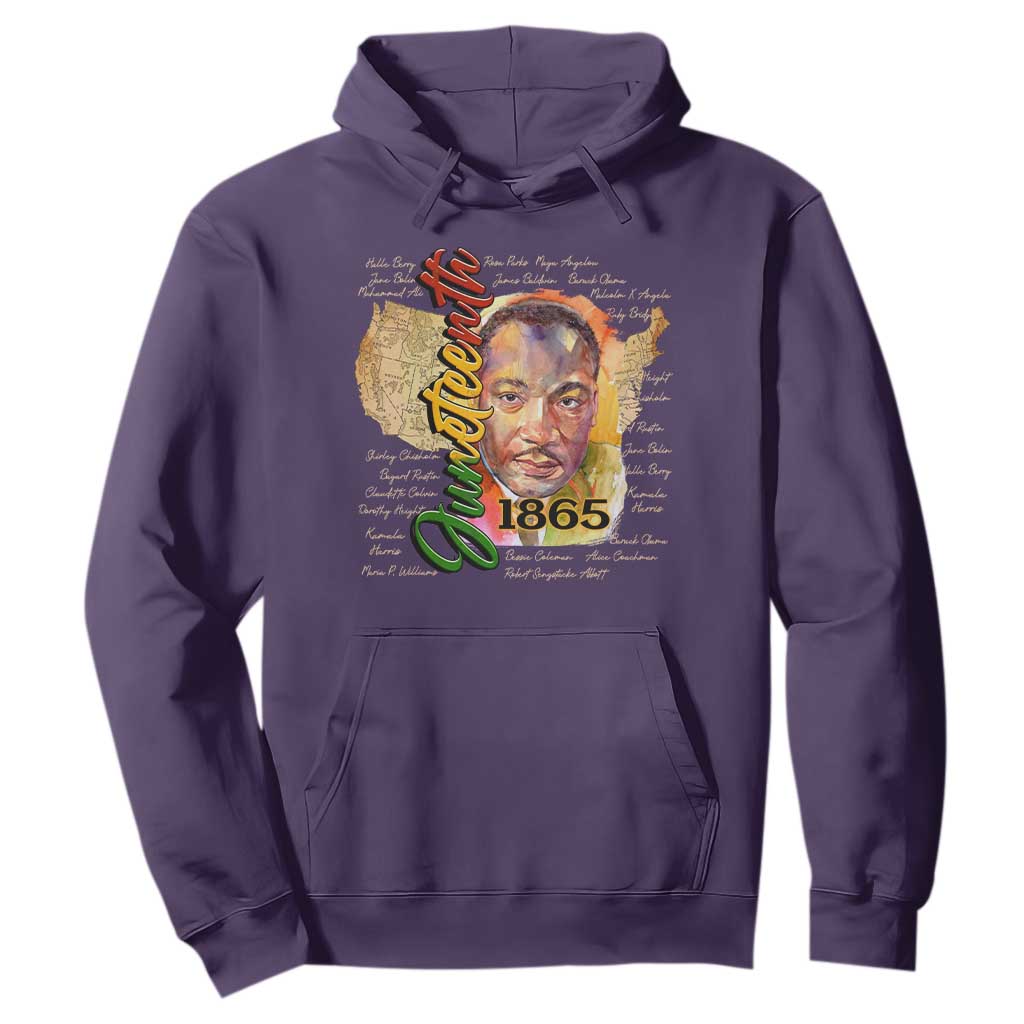 Juneteenth Hoodie Black Leaders African American Heritage 1865