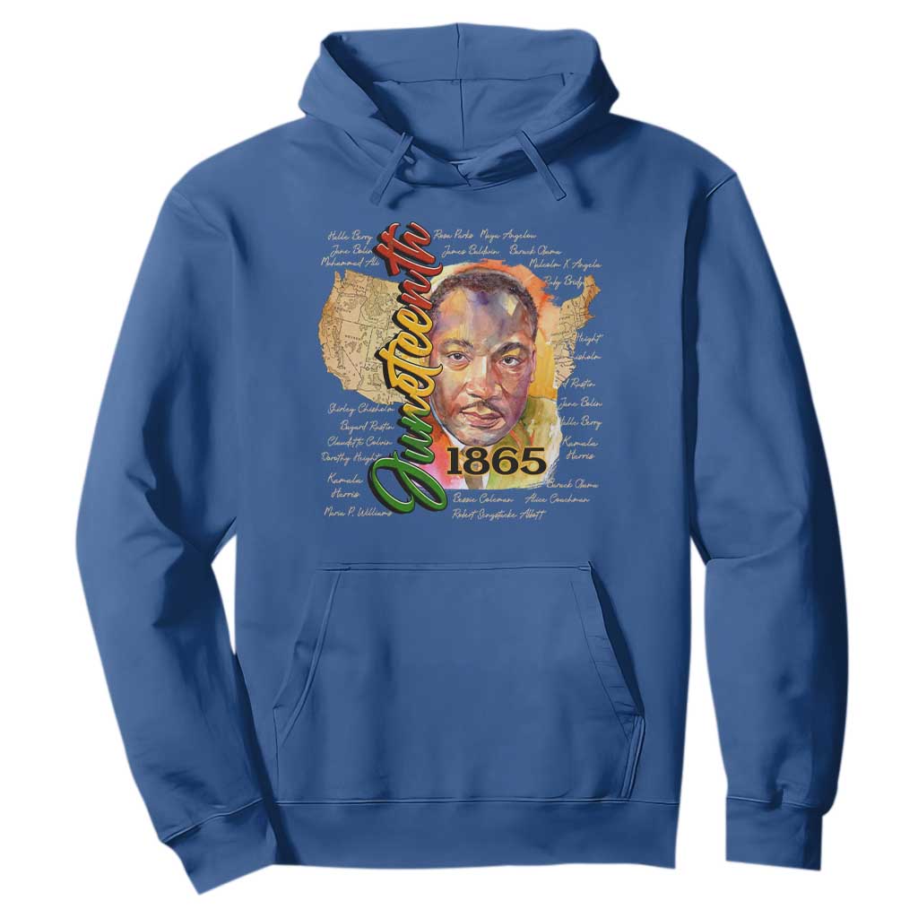 Juneteenth Hoodie Black Leaders African American Heritage 1865