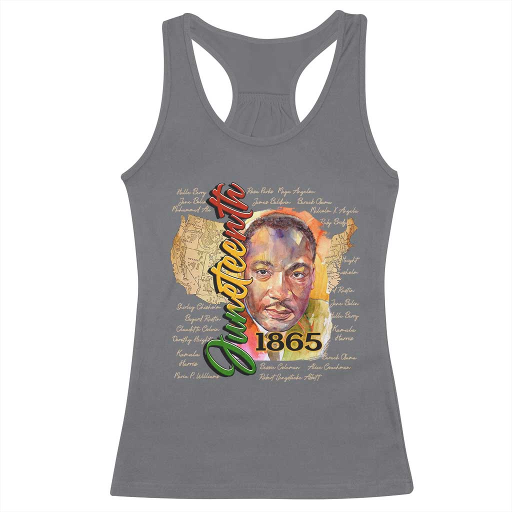 Juneteenth Racerback Tank Top Black Leaders African American Heritage 1865